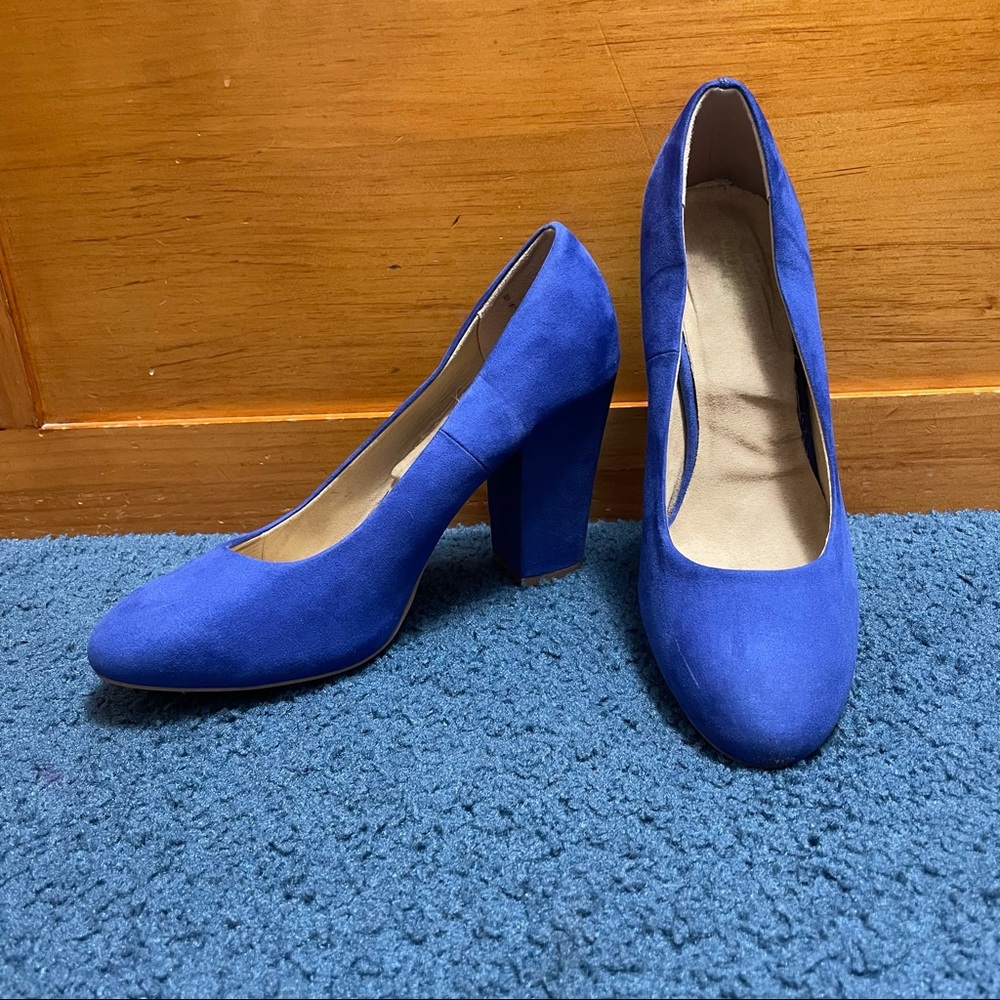 Women's Blue Block Heels